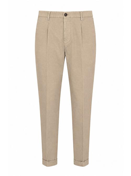 Pantalone Louis in misto cotone e lino con pinces Argilla MICHELE CARBONE | LOUIS 3517S26880